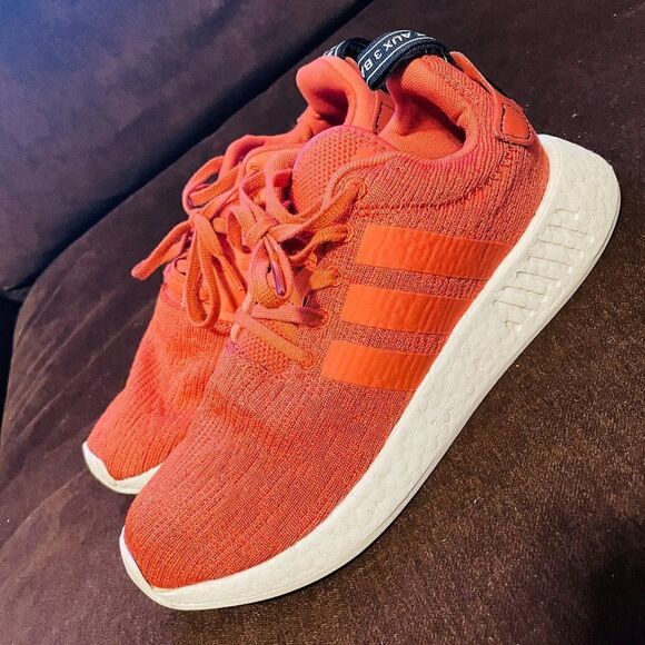 Excellent Condition Adidas Persimon Orange White NMD Womens 9 Mens 8 41 2/3 EUR - Picture 3 of 7